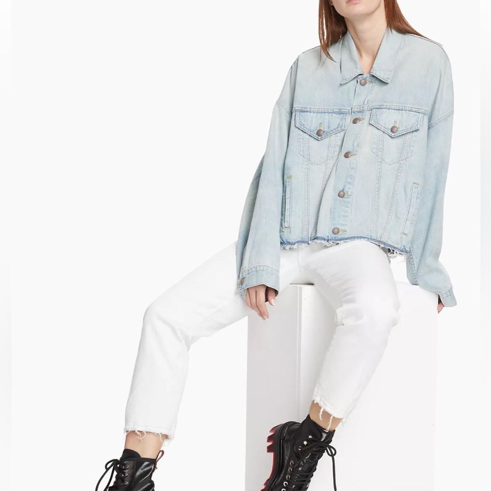 R13 Distressed High-Rise Boy Jeans - Picture 3 of 15